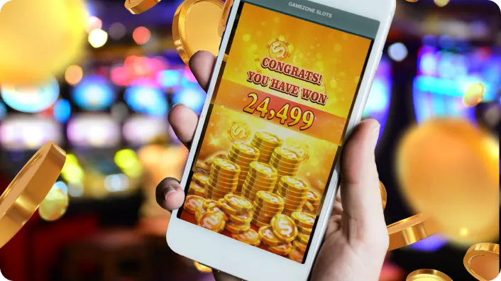Variety of colorful slot machines